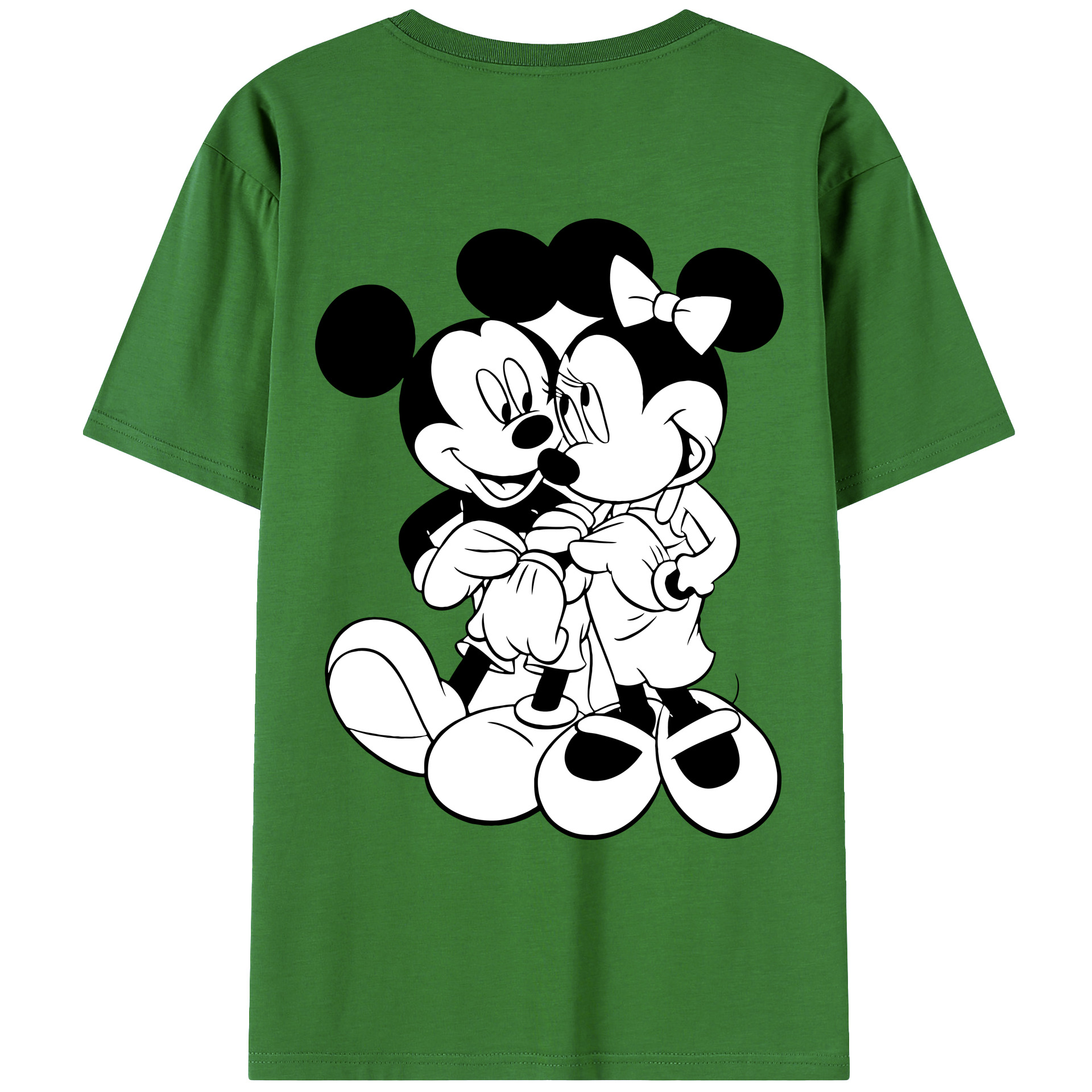 （画像用） ミッキーマウス Mickey Mouse レディース半袖Tシャツ(バックプリント)